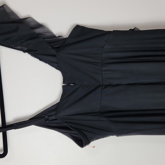 Torrid Midi Mesh Ruffle Black Dress - Picture 7 of 16